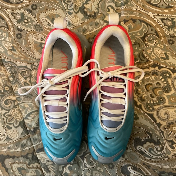 Mint Nike Air Max 720 Pink Sea Blue Fury Womens Sz 8.5 Worn 1x - Picture 10 of 12